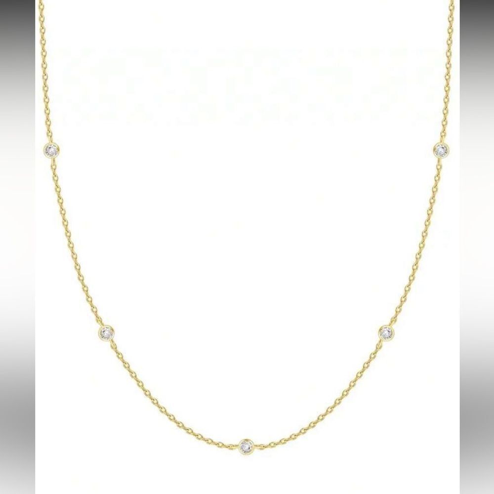Elegant Gold Necklace A1421 - Picture 3 of 5